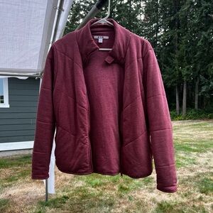 Women's Burgundy Puffer Jacket
